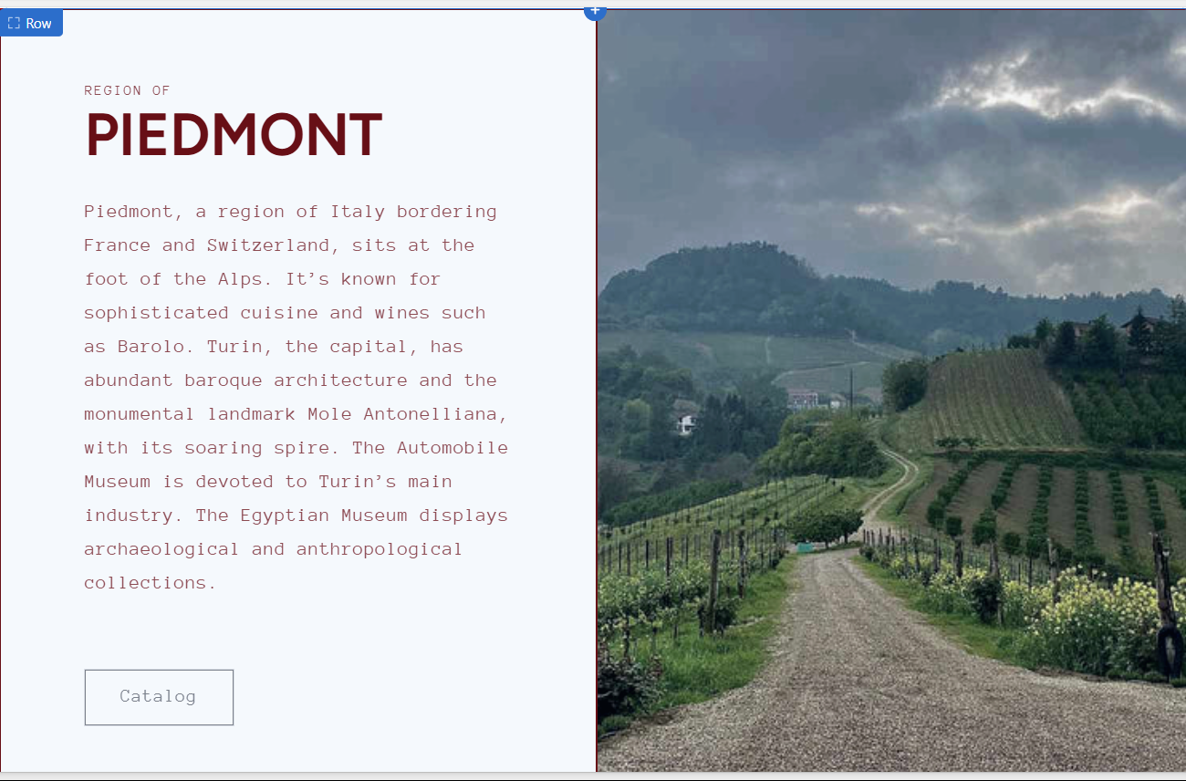 Piedmont vineyard