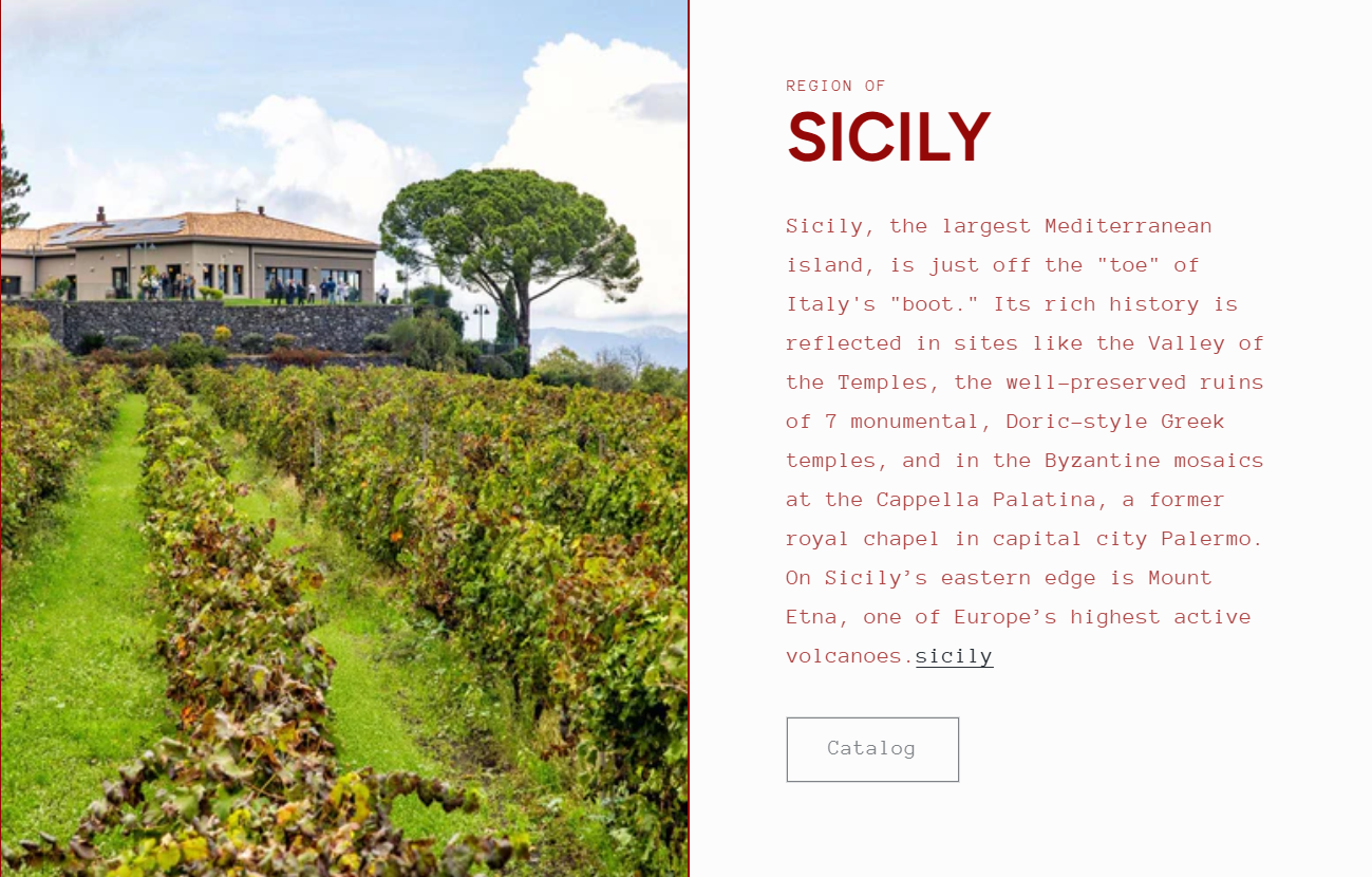 Sicily vineyard landscape